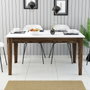 Hanah Home Milan 514 Mesa de Comedor Nogal y Blanco